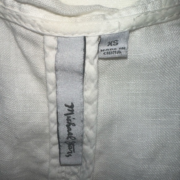 Michael Kors White Linen Jacket with drawstring waist and hood - Picture 3 of 3